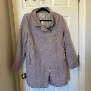 Purple Chevron Coat - LOFT NWT